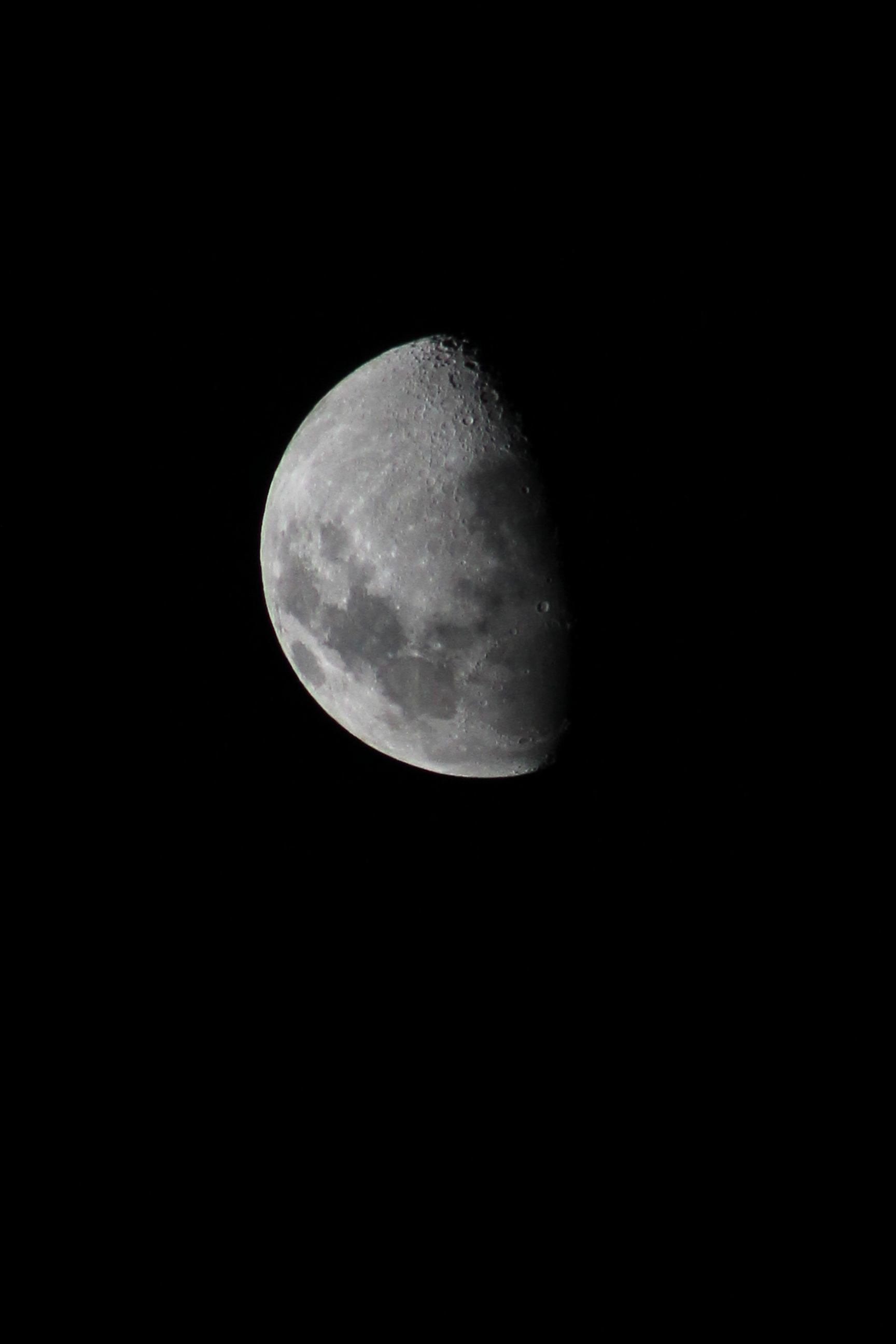 Moon on Black Background